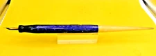 Conklin Vintage Lapis Blue and Ivory Desk Pen-restored-l4k slight flex nib
