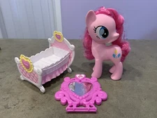 My Little Pony Pinkie Pie 6” Figure by Hasbro 2016 MLP Bed And Mirror