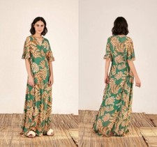 NWT Farm Rio Raining Bananas Maxi Wrap Dress