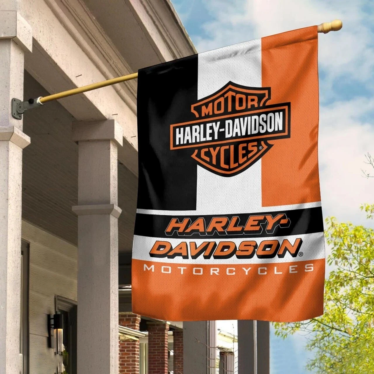 H davidson Motorcycles House & Garden Flag Outdoor Banner