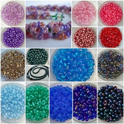 PRECIOSA/PRACHT/FARBENSPIEL/KNORRPRANDELL/CREATIVE Böhm. Rocailes Farfalle 6,5 mm Schmetterlingsperle Glasperlen 40 Farben FARBWAHL