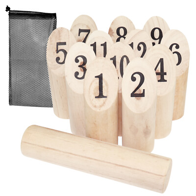 finnisches Zahlenwurfspiel Outdoor Holz Spiel Wikingerspiel Kegeln Nummernkubb