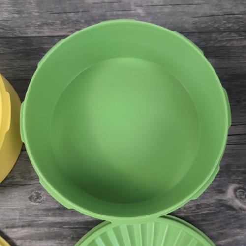 Tupperware Servalier Storage Containers & Lids 1204 Daffodil & Starburst 70's - Picture 9 of 16