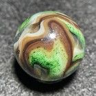 Jabo Marbles-Last Dance-Green Aventurine/White/Amber-Brown Swirl(.74") — photo 8