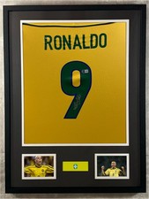 Ronaldo Nazario Signed Jersey Framed W/ Beckett BAS COA Brazil Nation Football
