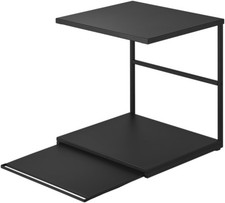 Yamazaki Kitchen Appliance Rack with Slide Table, 2 Tiers, Black, 10653
