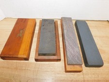3 Vintage Sharpening Stones Soft Arkansas, 2 Unbranded, 12/27