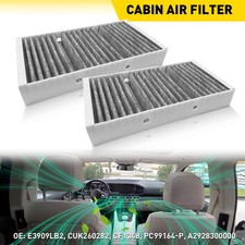 2x Activated Carbon Cabin Air Filter For Mercedes14 15 GL450 GL550 ML250 ML550