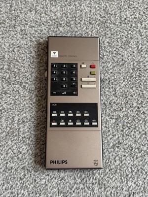Philips 5300 Remote Control Silver Wireless Handheld for Video Cassette Recorder
