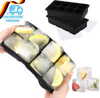 Lessmo EiswüRfelform, 2Er Pack Xxl Silikon EiswüRfelbehäLter Mit Deckel, Bpa-Fre