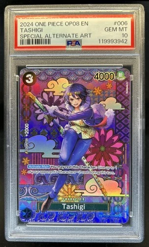 2024 One Piece OP08 EN Tashigi Special Alternate Art #ST06-006 PSA 10 Gem Mint