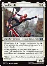 Spider-UK Light Play, English Magic the Gathering MTG Commander: Marvel Super He