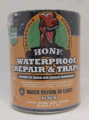 HONF Black Waterproof Repair Tape 4'' x 5' Strong Rubberized Leak Seal Patch New