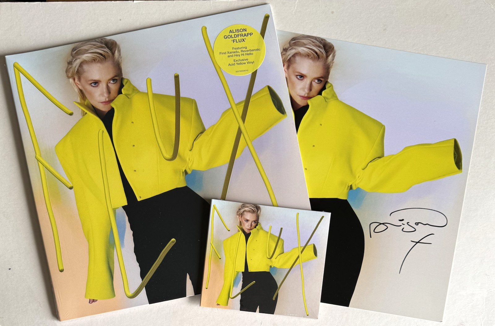 ALISON GOLDFRAPP * FLUX * UK LIMITED YELLOW VINYL + CD w/ SIGNED PRINT * BN&M!
