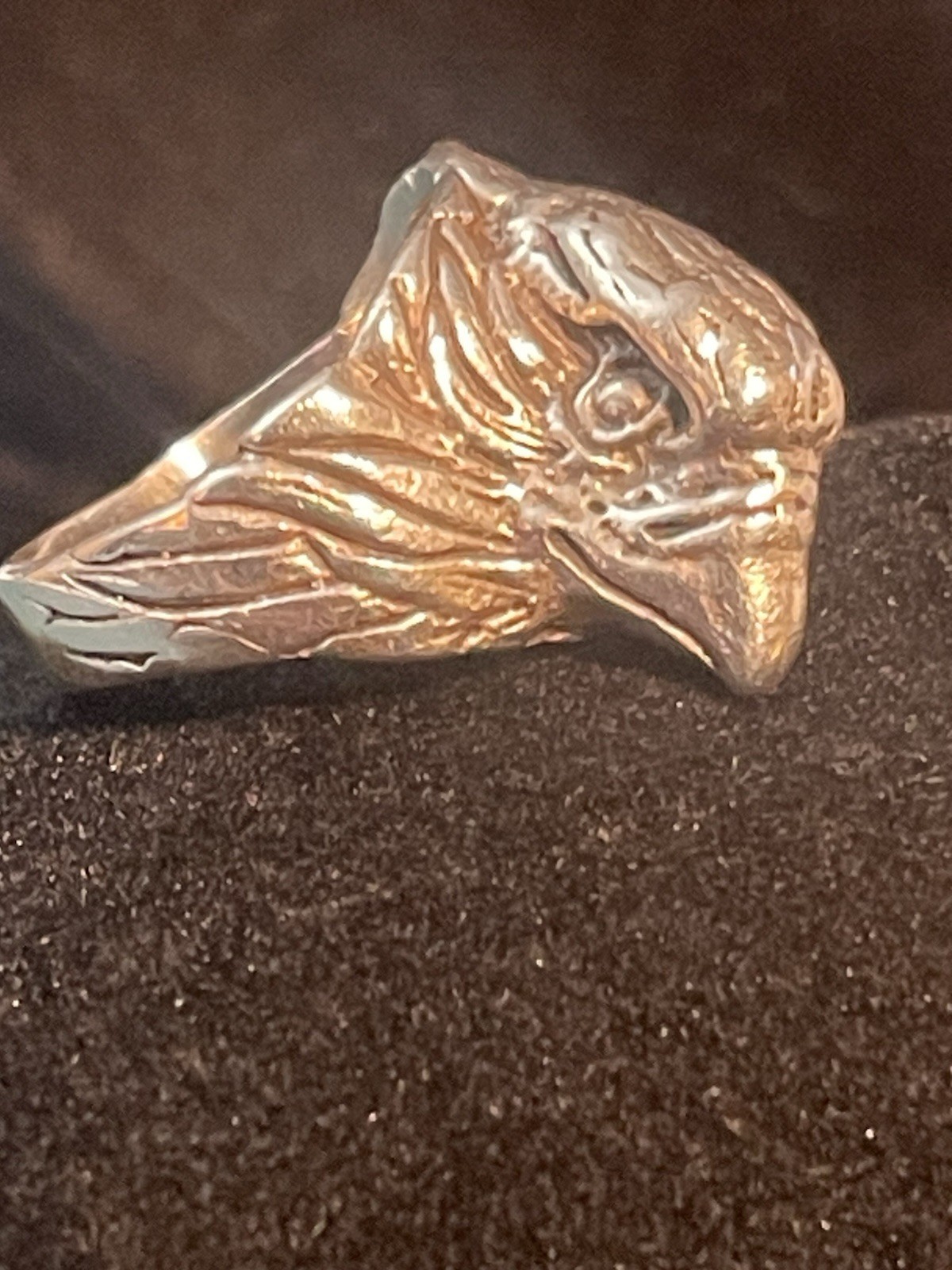 Unique Beautiful Sterling Silver Eagle Head Ring … - image 2