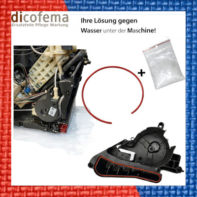 Dichtung + Entkalker für DeLonghi ECAM Abdeckung Abdampfkammer Expansionskammer