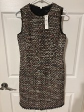 Ann Taylor Sequin Tweed Dress Sz8
