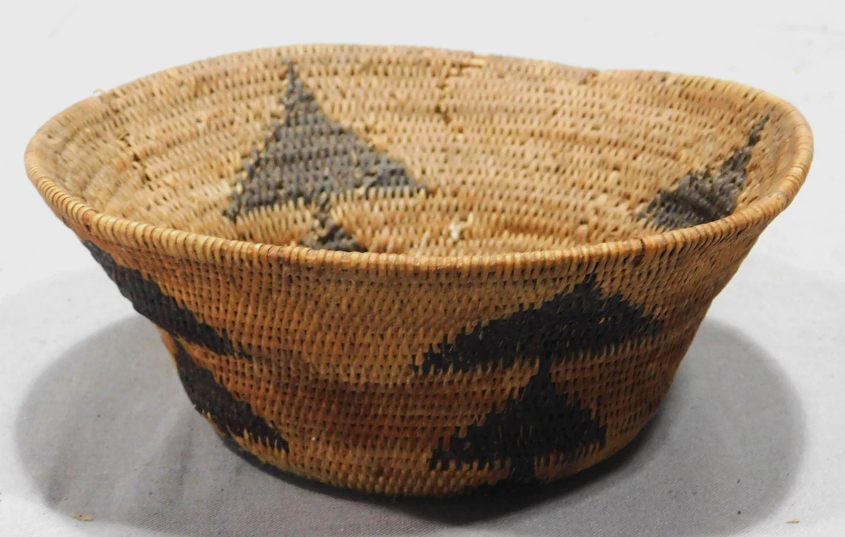ビンテージインディアンバスケット Beautiful VINTAGE Antique Native American Indian Handmade Basket