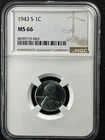 1943-S 1C  Lincoln Wheat One Cent NGC MS66   8699719-063