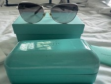 Tiffany  Co. Silver Frame Gradient Lens Aviator Sunglasses Authentic