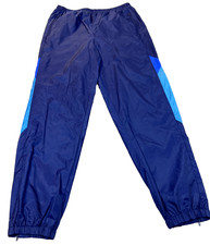 Vintage Nike Windbreaker Pants Large Blue Joggers 90s Gray Tag Ankle Zip