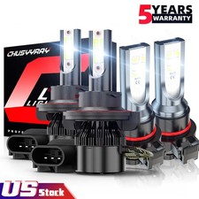 For 2010-2011 Dodge Nitro 4x 6000k Led Headlights Hilo Beam Fog Light Bulbs Kit