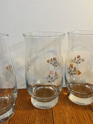 Set 4 Bicchieri Vintage Pfaltzgraff Ricordo Bicchieri Bicchieri 6” Rosa Floreale - Foto 3 di 8