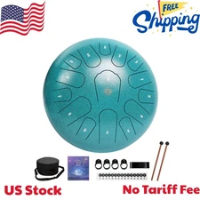 Rain Drum for Outside Garden,Steel Tongue Drum 12 Inches 15 Notes Musical