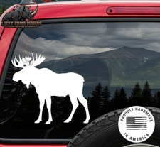Wildlife Moose Silhouette Vinyl Decal - Truck  Car Sticker