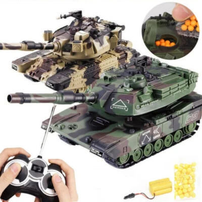 M1A2 1:32 Scale RC Tank BB Bullet Firing Gun Remote Radio Army T-90 Battle Toy