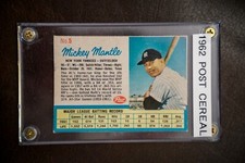RARE 1961 Mickey Mantle POST CEREAL CARD No 5