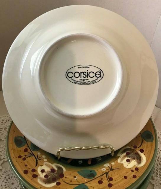 NEW CORSICA HOME "BRIGETTE" 9" SALAD PLATE SET OF 6 HANDCRAFTED