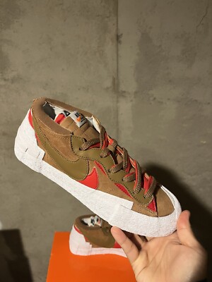Size 9 - Nike sacai x Blazer Low British Tan, Dd1877 200