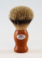 Hans Baier Shaving Brush Plum Wood  Silver Tip Badger Hair 22 mm Germany