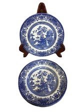 NEW BLUE WILLOW ENGLISH IRONSTONE LTD Tableware 9-3/4  Lunch Plate, England 5CT