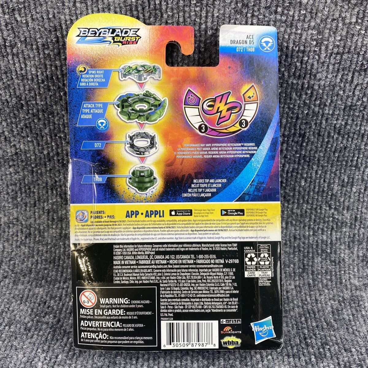 BEYBLADE Burst Rise Hypersphere Ace Dragon D5 Starter Pack