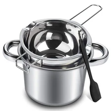 Double Boiler Pot Set 600ml/0.5QT Chocolate Melting Pot with 1.5QT 304 Stainl...