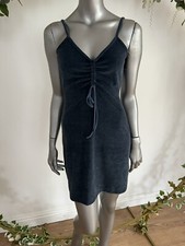 Influence Dress Size 8 Blue Textured Ruched Bodycon Slip Dress New LB12