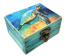 JB C Premium Sea Turtle Lovers Jewelry Trinket Keepsake Box. Home Multicolor