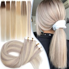 Invisible 100 Remy Human Hair Tape In Skin Weft Extensions THICK 150G 60PCS