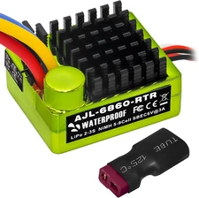 GOUPRC 60A Brushed ESC Electronic Speed Controller Waterproof for 1/10 RC Car RC