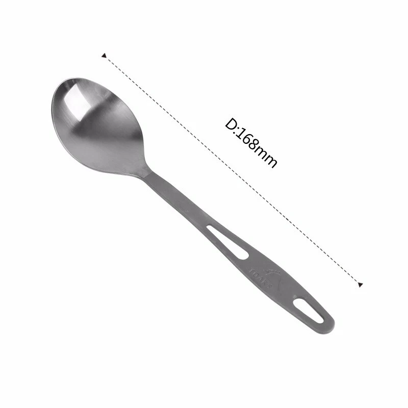 TOAKS Titanium 3-Pcs/Set Spoon Fork Knife Ultralight Camping Cutlery Utensil Set - Image 3 of 4