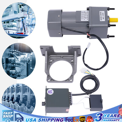 110V 250W AC Gear Reduction Motor Electric+Variable Speed Control Reversible New