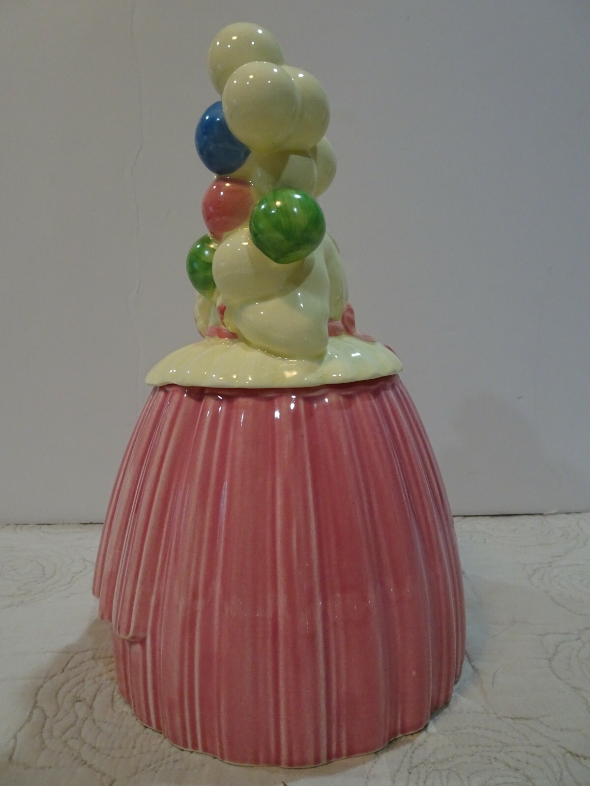 Pottery Guild of America Balloon Lady Hand Painted Ceramic Cookie Jar
