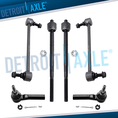 Front Inner and Outer Tie Rods Sway Bar Links Kit for 2009 - 2020 Dodge Journey
