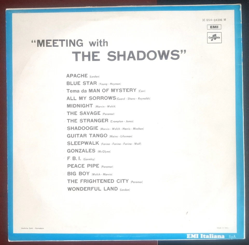 THE SHADOWS  "MEETING WITH THE SHADOWS "  FIRST PRESS LP RECORD - Image 2 of 4