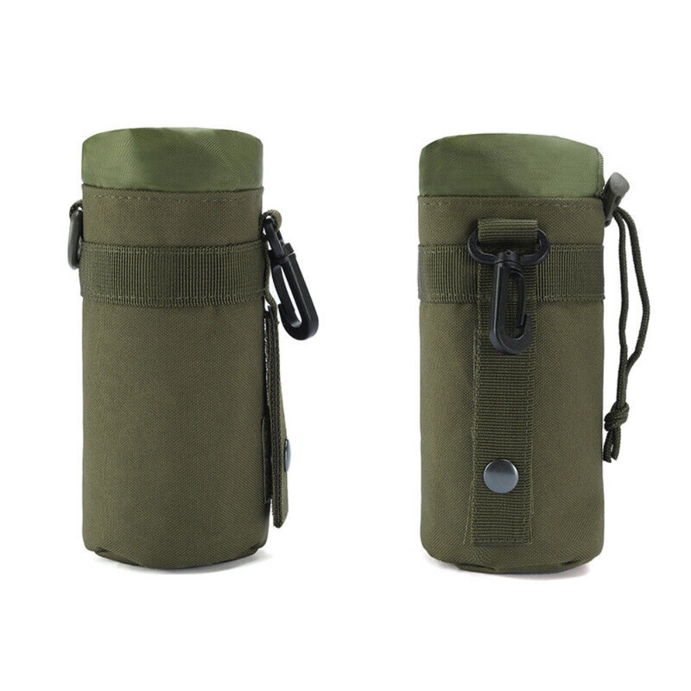 Tactical Water Bottle Pouch Molle Waterproof Kettle Bag Holder with Drawstring