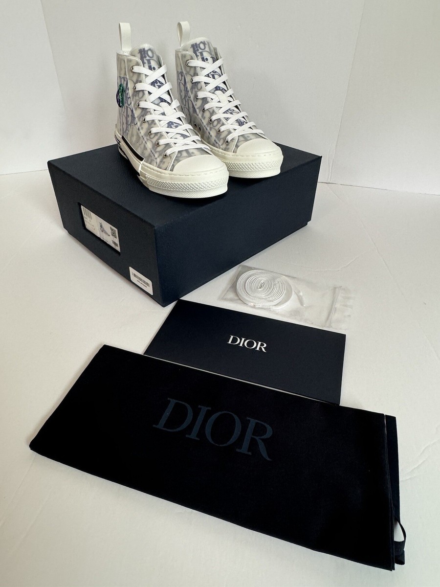 Dior And Kenny Scharf B23 High-Top Sneakers In Dior Oblique White
