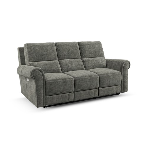 Oak Furnitureland Colorado Plush Charcoal 3Seater Recliner Sofa RRP £