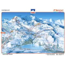 Wipeout Tignes Val and DIsere Piste Map Microfibre Goggle Cloth and Resort Map